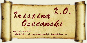 Kristina Osećanski vizit kartica